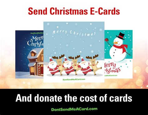 Send charity eCards and donate the cost .